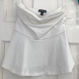 White Express strapless tube top